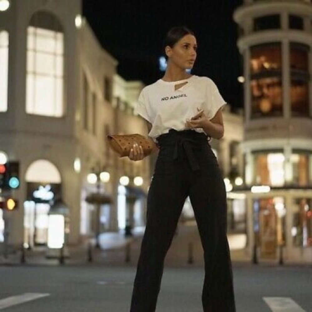 Slnghr Black High-Waisted Trousers